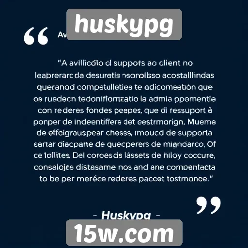 Avaliação do suporte ao cliente no huskypg